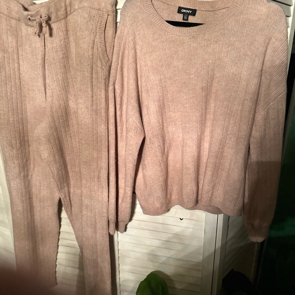 Light pink DKNY, two piece sweater set